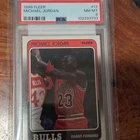 Fleer 1988-89 Michael Jordan #17 Chicago Bulls Basketball PSA 8 Trading Card