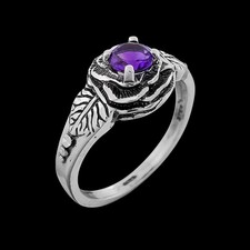 925 Sterling Silver Amethyst Ring, February Birthstone Ring, Amethyst...