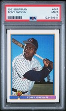 1991 BOWMAN #647 TONY GWYNN PSA 9