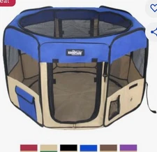 EliteField 2-Door Soft Pet Playpen Exercise Pen, with 2 doors and case 