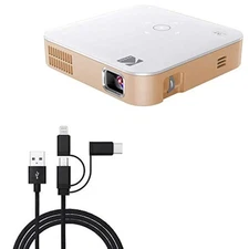 Kodak Luma 75 Portable Projector Charger Cable AllCharge 3-in-1 Jet Black