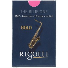 Rigotti Rigotti Tenor Saxophone Reed, Gold Jazz Cut 3 Medium 10 Pack