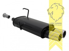 Sportauspuff Endschalldämpfer für Peugeot 206 206CC Cabrio 2 x 76mm