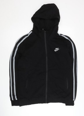 Hoodie Herren UK XS Regular Nike schwarz durchgehender Reißverschluss