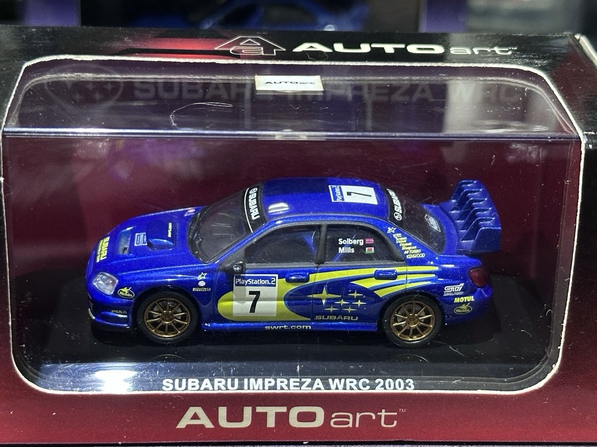 Subaru Impreza WRC 2003 優勝車 数量限定ミニカー AUTOart Subaru Impreza WRC (Petter Solberg 2003 Winner Rally