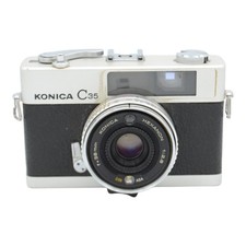 Konica C35 35mm Film Camera, Chrome, with 38mm F/2.8 Hexanon Lens