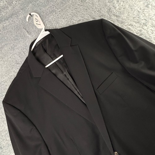 CHAPS Herren 53 Schwarz Wollmischung 2-Knopf Blazer Anzug Jacke Sport Mantel 2XL