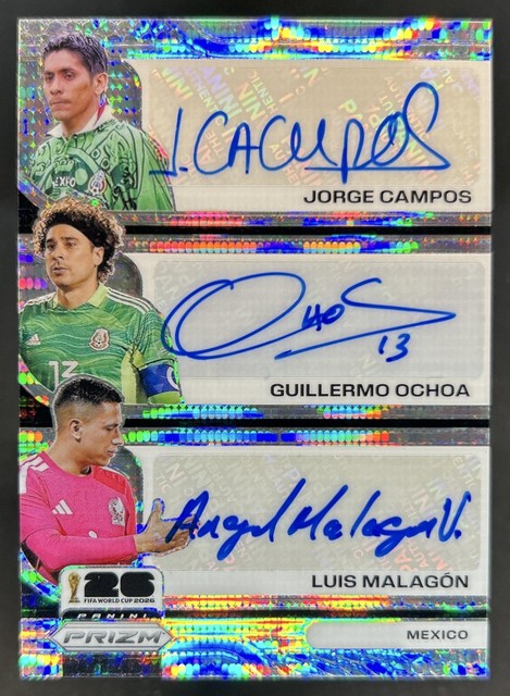 2026 Prizm World Cup Guillermo Ochoa Jorge Campos Luis Malagon Trio Auto #4