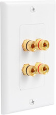 Speaker Wall Plate Speaker Wire Wall Plate, Audio Jack Banana Plug Wall Plate