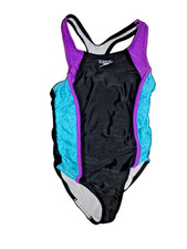 Speedo Girls Size Small Pretty Design racerback One Pc. Swimsuit