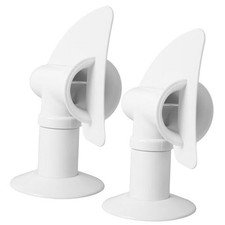 -Pack RV Rotating Sewer Plumbing Vent Cover - Rotates 360 Degrees, UV 2 White