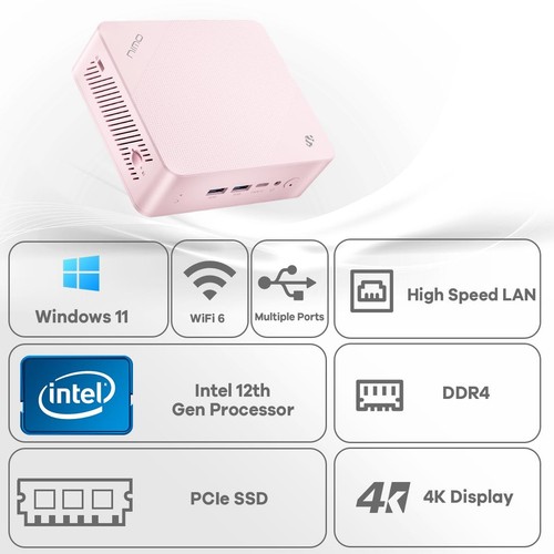 Mini-PC, 8GB RAM 512GB M.2 SSD Intel 12th Gen N100(Beat i3-1115G4) 4 Cores De... - Picture 6 of 6