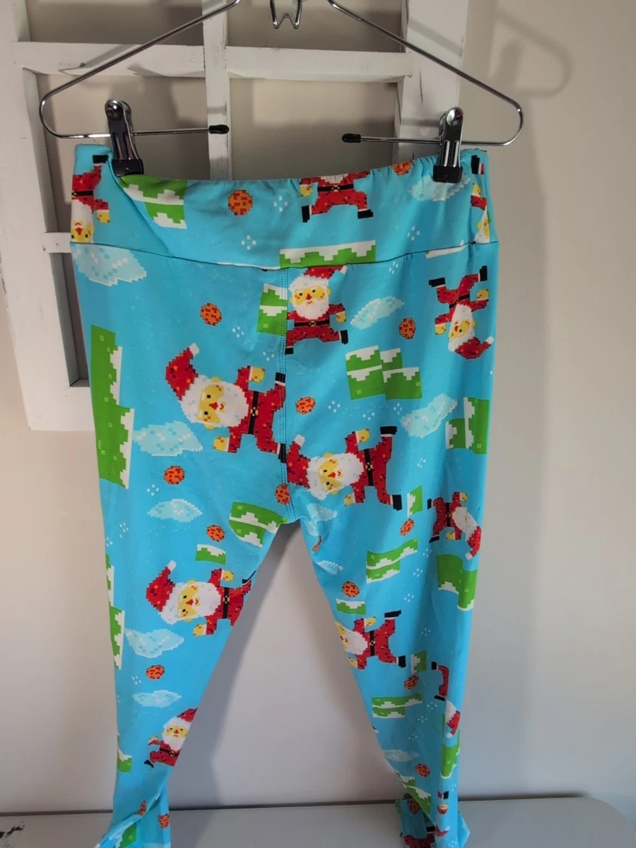 Legging LuLaRoe Vert Patriotique - Taille Jeune S/M - Occasion Très Bon état