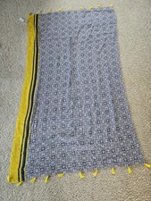 Devi Frere Women Blue & Yellow Scarf / Sarong One Size