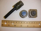 NEW - MS3106A 14S-7S (SR) with Bushing and MS3102A 14S-7P - 3 Pin Mating Pair