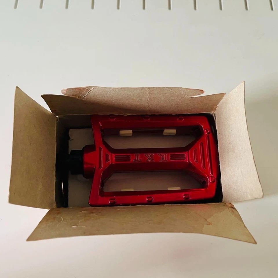 Pedales KKT de Colección Tipo A-MX Rojo 9/16 Hecho en Japón Old School BMX NOS Foto 3 de 4