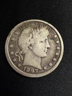 1897 Barber Silver QUARTER Dollar FINE #2286
