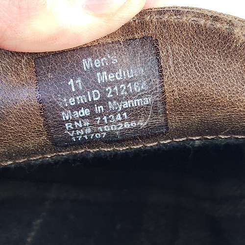 L.L. Bean Handsewn Flannel Lined Slippers Brown Men's 11M 21264 - Picture 7 of 9
