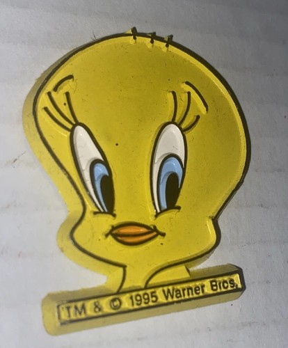 Tweety Bird Vintage 1995 Rubber Fridge Rubber Magnet WB Promo Yellow Head