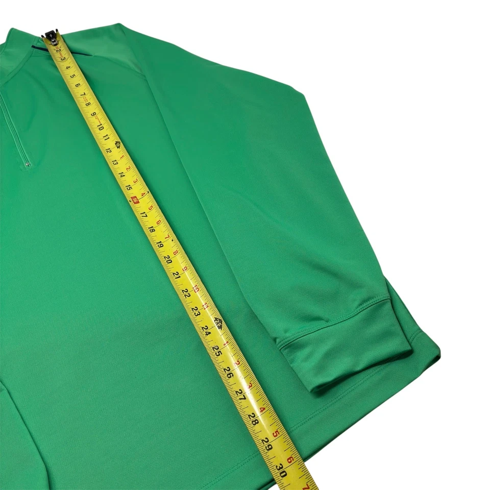 Pullover Masters Tech 1/4 Cremallera Para Hombre Grande Verde Rendimiento Golf Cuarto Cremallera Logo Foto 2 de 4