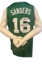 TOM SATCH SANDERS Autographed Green CELTICS JERSEY 8xChamps, HOF ‘11 JSA COA