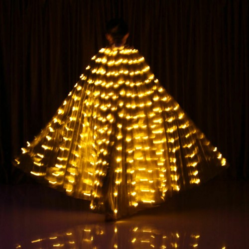 360° LED Isis Wings+2Pack Sticks Belly Dance Stage Colorful Performance Props G - Picture 7 of 11
