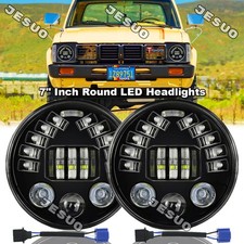 For 1979 1980 1981 Toyota Pickup Pair 7'' Inch Round LED Headlights Hi/Lo DRL