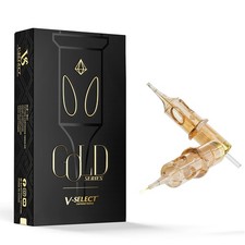 20PK EZ Tattoo Cartridge Needles Gold Outer Layer Titanium Core 12 7RS 0.35mm