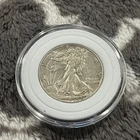 1944 Walking Liberty Half Dollar - 90% Silver - Circulated  (Comes In Capsule)
