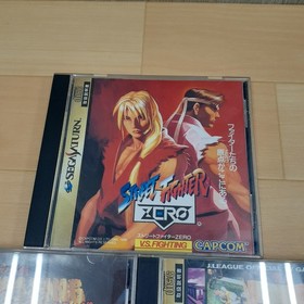 Sega Saturn Console Japan White Bundle 2 Controllers 8 Games Tested St Fighter