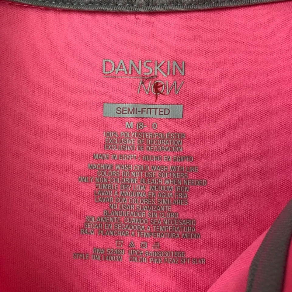 Danskin Now Pink Long Sleeve 1/4 Zip Performance Top Women's Size M Pullover - Image 4 of 4