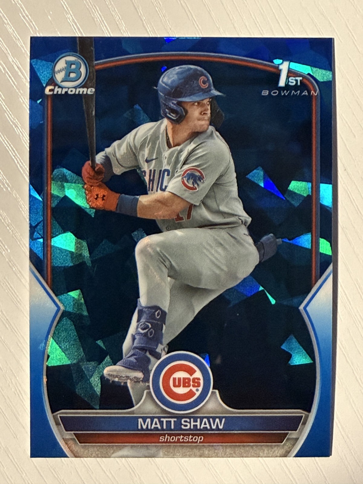 Matt Shaw 2023 Bowman Draft Chrome Prospects Sapphire #BDC-33 Chicago Cubs