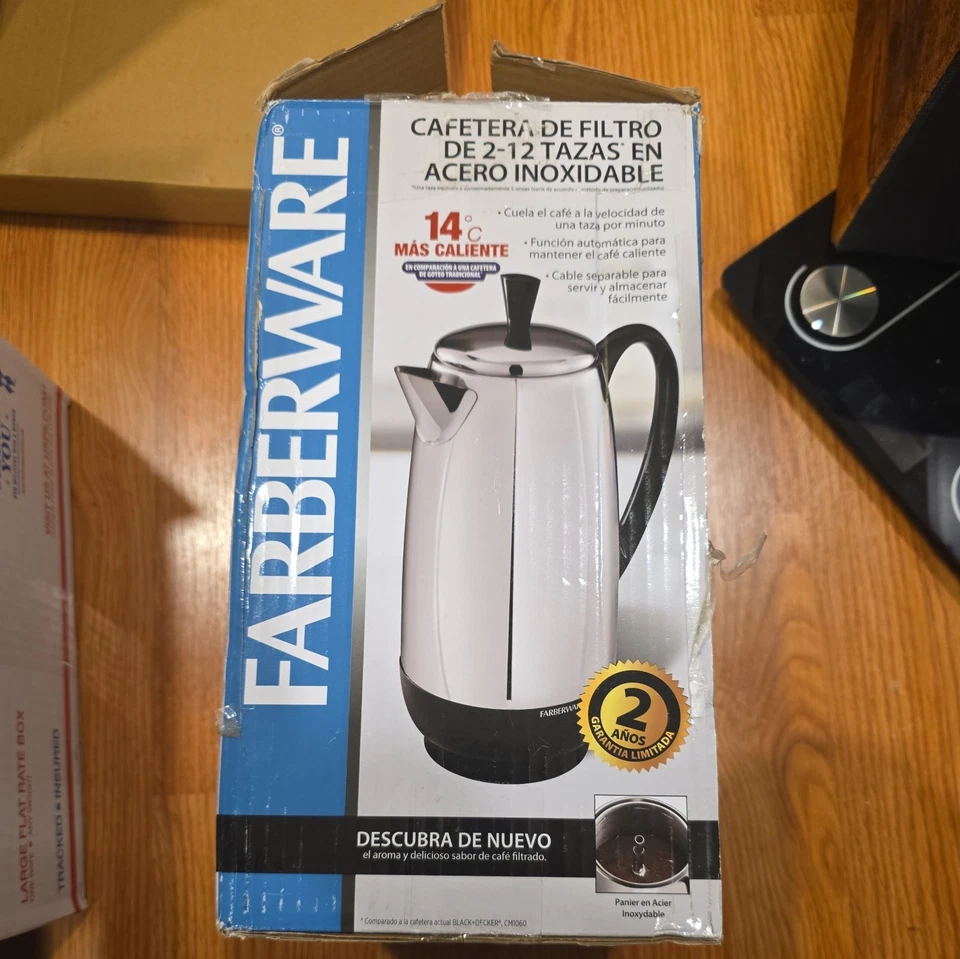 Farberware Percolador Acero Inoxidable 2-12 Tazas Usado Foto 2 de 4