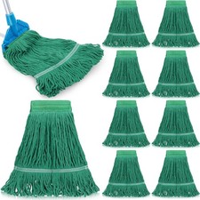 10 Pcs Commercial Mop Head Replacement, 27.6 Inch, Green