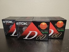TDK D60 High Output Blank Audio Cassette Tapes IECI Type I Lot of 9 SEALED NEW
