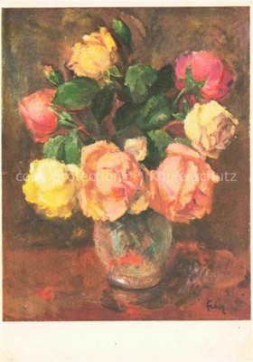 FEHR Henri Kuenstlerkarte Geneve Rosen