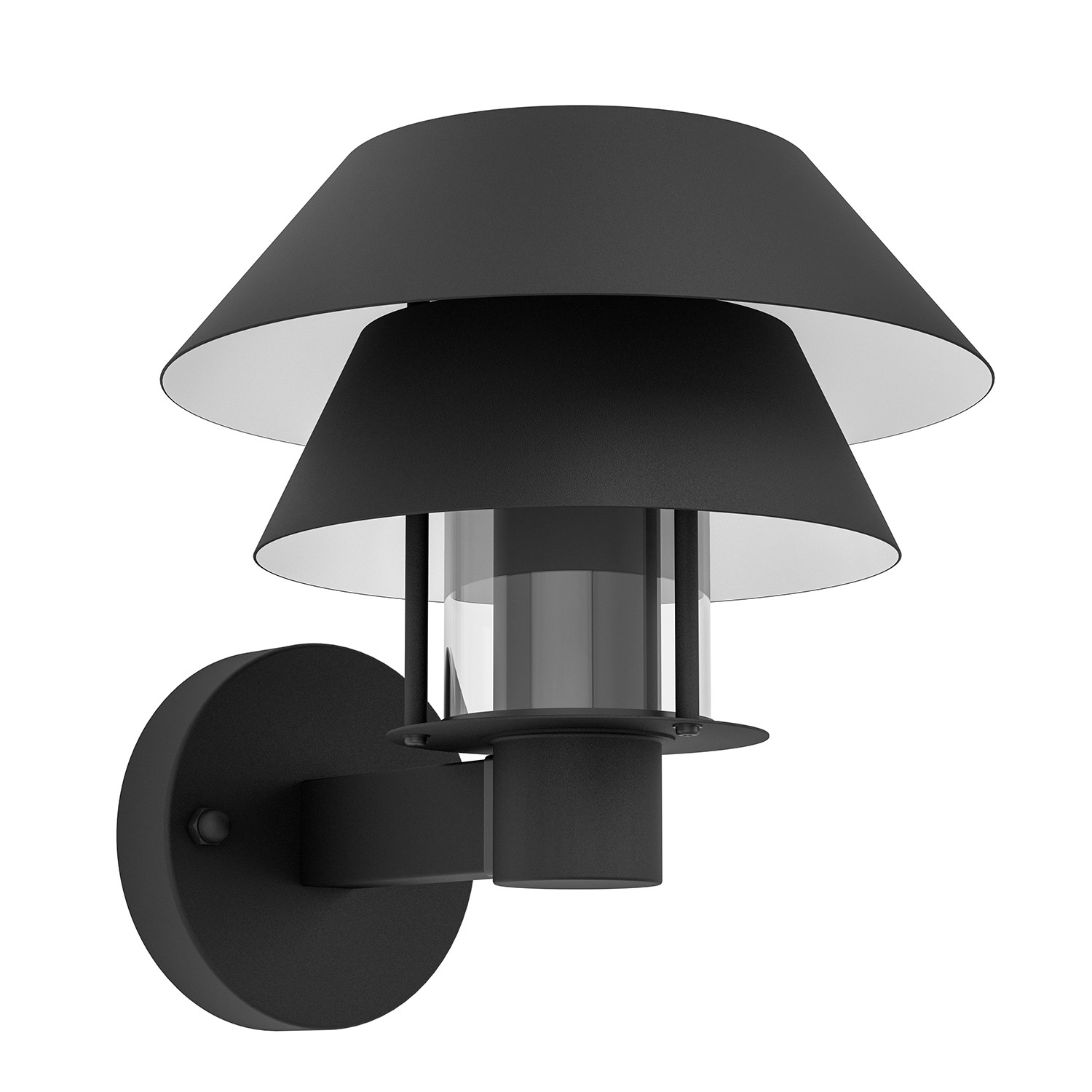 Lampada da Parete Esterna Chiappera Nera E27 | Illuminazione Moderna Acciaio