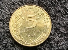 Francia - 5 Céntimos - 1986 - Moneda Cobre-Aluminio-Níquel - Marianne