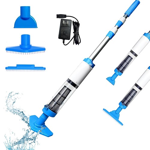3 in 1 Cordless Rechargeable Swimming Pool Vacuum Head, Telescopic Pole Handh...