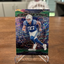 2024 Panini Prizm - Fireworks Laiatu Latu #17 Green Wave Prizm (RC) COLTS