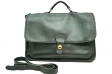 Borsa da lavoro Coach Metropolitan vintage in pelle verde usata buona