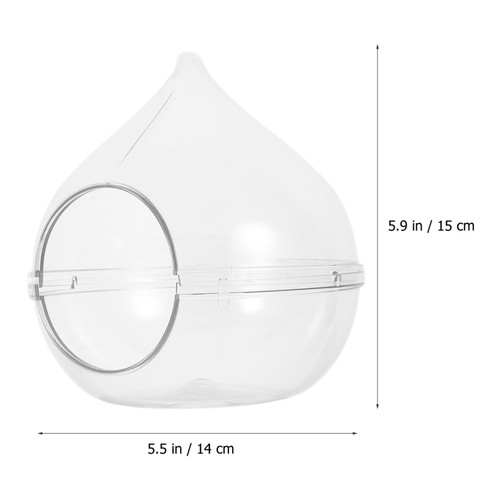 Baño para hámster baño para animales pequeños bañera baño transparente - Imagen 4 de 12