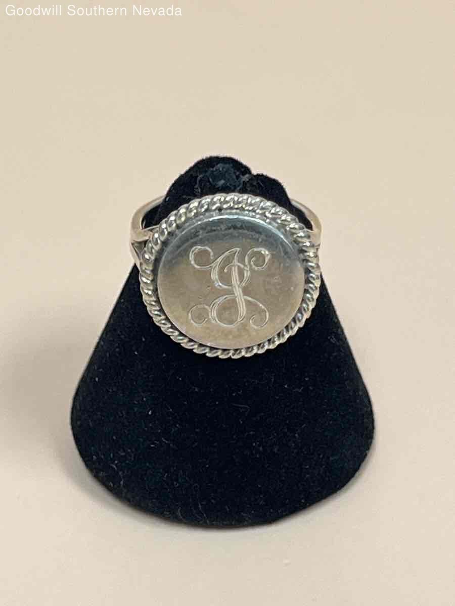 Cursive Emblem Ring - Size 5 - image 1