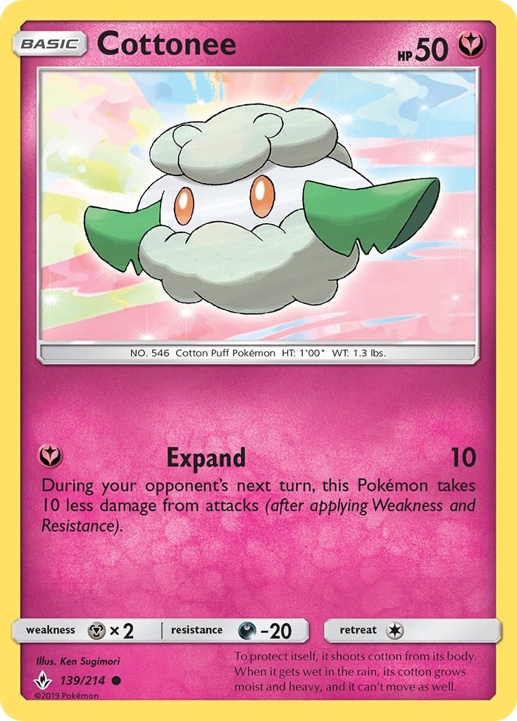 Cottonee SM - Unbroken Bonds 139/214 LP Pokemon