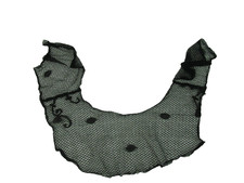 Vintage Black Lace Embroidered Collar for Blouses - Handmade Women's Accessory