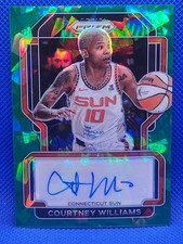 2022 Panini Prizm WNBA ~ Courtney Williams  ~Green Cracked ICE Auto!! 🔥SUN🔥