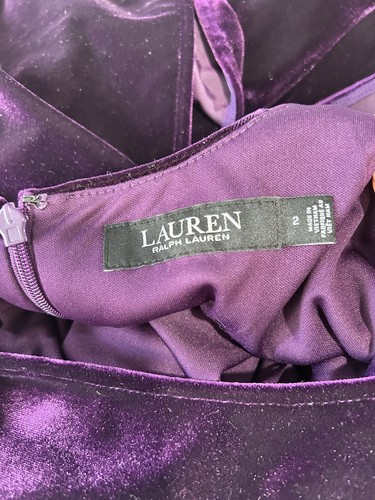 Abito elegante Lauren Ralph Lauren in velluto viola - Foto 16 di 24