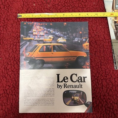 Vintage 1978 Le Car By Renault Original Sales Brochure Catalog & Specifications