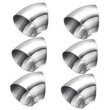  6 Pcs 2.5 Inch 45 Degree Elbow Pipe, 304 Stainless Steel Mandrel Bend Elbow 