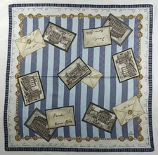 Fendi Roman Italy Cotton Scarf Scarves Headband  Roman Art Pattern 18"×18"